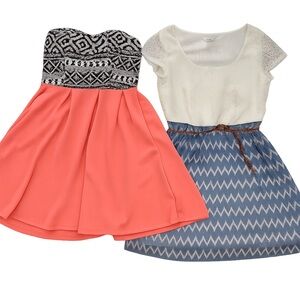 👗 Streetwear Society Mini Dress Duo | Boutique Bundle with Contrast & Charm